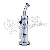 Black Leaf glass bong (with 3 arm percolator)